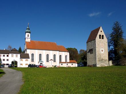 Pfarrkirche Wessobrunn mit Römerturm