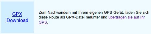 Der Routendownload von www.GpsWandern.de