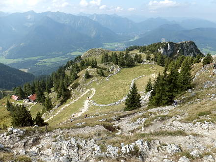 Breitensteinplateau (links Hubertushütte, rechts Bockstein)