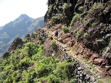 Steig im Barranco de Guarimiar