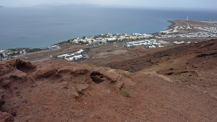 Blick vom Montaña Roja zum H 10 Rubikon Palace
