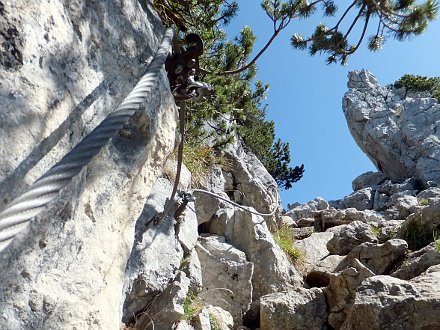 Kletterpassage am Rossstein